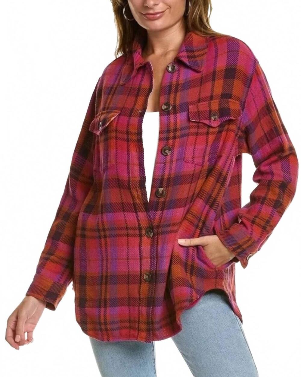 NEW JOHNNY WAS azalea plaid jacket in multi